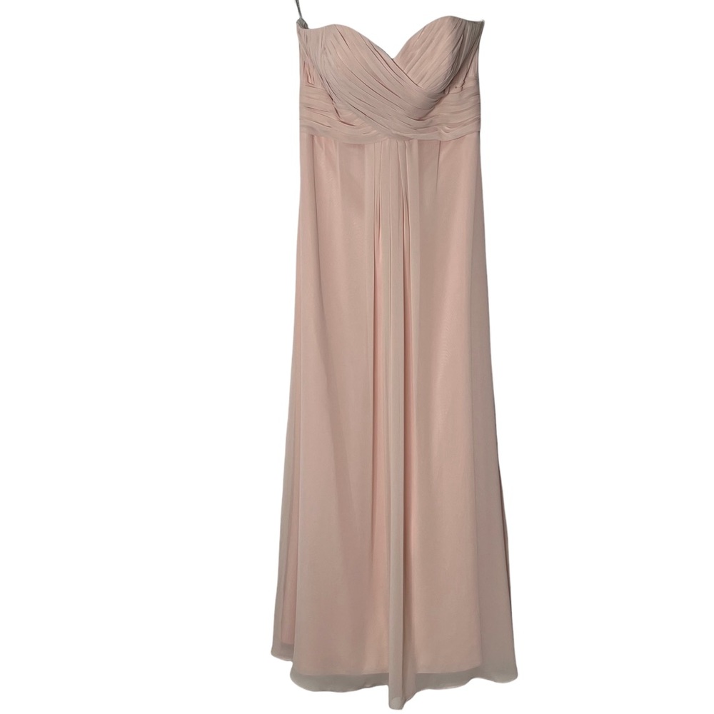 Bill Levkoff Petal Pink Sweetheart Maxi Formal Prom Gown Dress Size 10